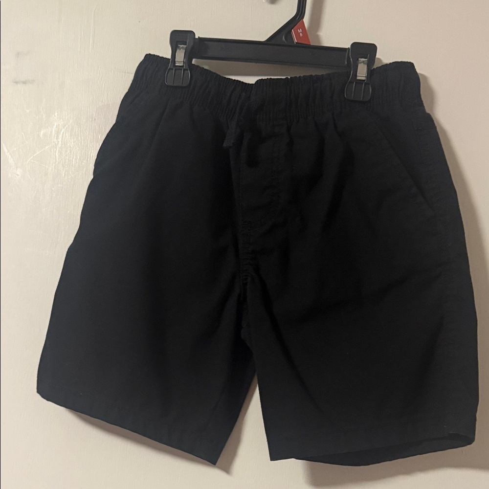 wonder nation Boys Black Casual Shorts w, drawstring. EUC, size M (8)